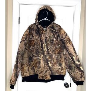 Mens’s Vintage Carhartt Realtree Camouflage Duck Quilted Jacket sz 2XL